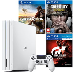 ps4 pro blanche cod ww2 gt sport ghost recon wildlands