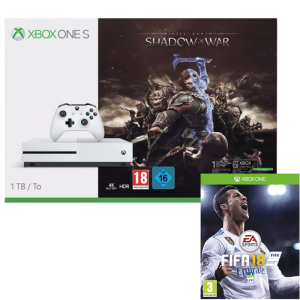 Xbox One S 1 To + FIFA 18 + L'ombre de la guerre