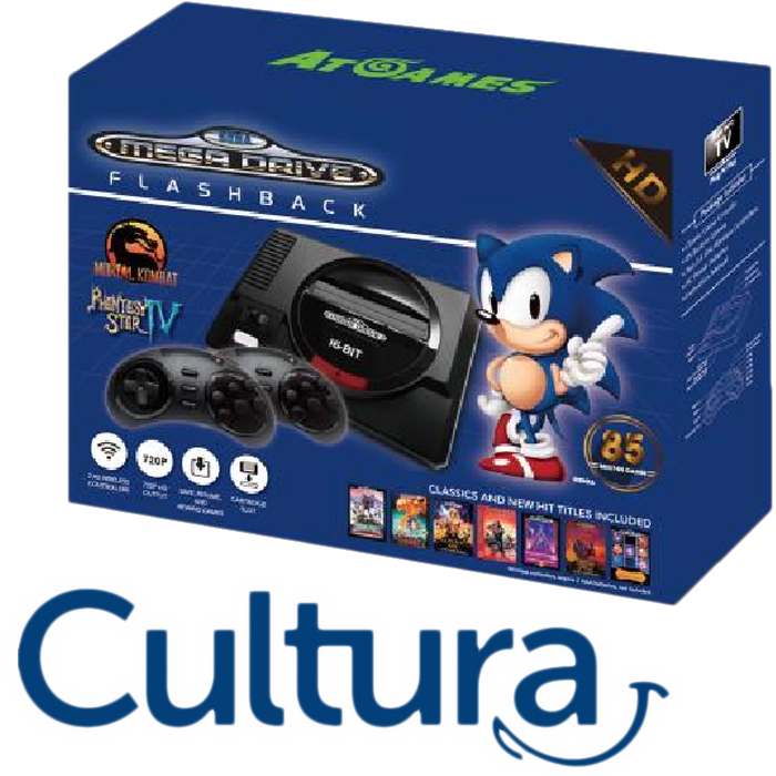 Console SEGA Mega Drive Mini – Édition Classic, 2 Manettes Sans Fil Incluses (Version EUR)