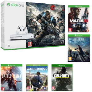 Pack Xbox One S avec plusieurs jeux 1To + 6 jeux