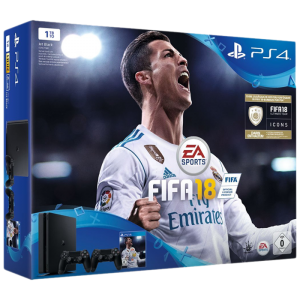 ps4 slim 1to fifa 18 2 manettes