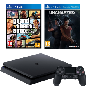 bon plan ps4 slim + gta 5 + uncharted the lost legacy