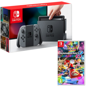 PACK NINTENDO SWITCH GRISE + MARIO KART 8 DELUXE