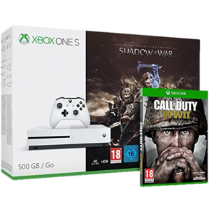 Pack Console Xbox One S 500Go L'Ombre de la Guerre shadow of war + Cod World War 2