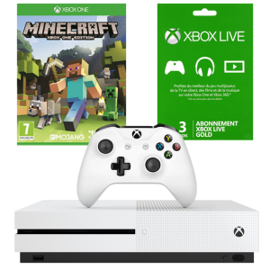 pack xbox one S minecraft 3 mois xbox live gold