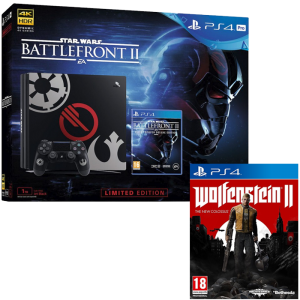 PS4 Pro édition limitée Star Wars Battlefront 2 + Wolfenstein 2 copie