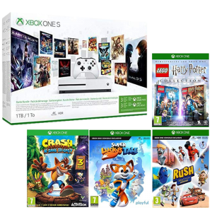 Pack Xbox One S + 3 mois GamePass + 3 mois Xbox Live + 4 jeux