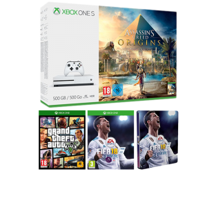 Xbox One S assasssin's creed origins + GTA 5 + FIFA 18 (+ steelbook) 2
