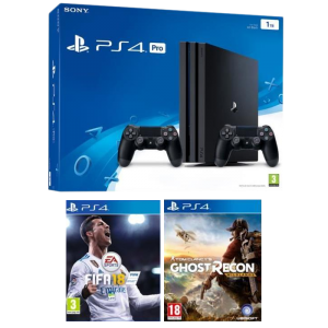 ps4 pro 2 manettes fifa 18 ghost recon wildlands