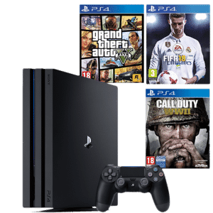 Pack-Console-Playstation-4-Pro-1-To-FIFA-18-COD-WW2-GTA-5
