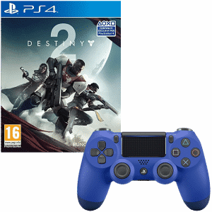 Manette Dualshock 4 Bleue officielle Sony + Destiny 2
