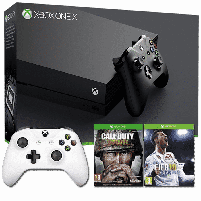Pack Xbox One 1To Noir - Console De Salon Microsoft + Manette + Jeux Inclus, état Fonctionnel