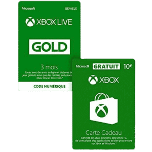 Xbox Live Gold 3 mois + 10 € crédit offerts