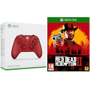 manette xbox one rouge + red dead redemption 2