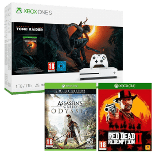 xbox-one-s-shadow of tomb raider-red-dead-redemption-assassin's creed odyssey