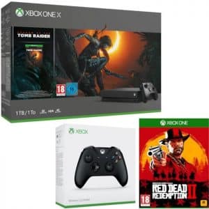 xbox one x red dead redemption 2 + 2 manettes