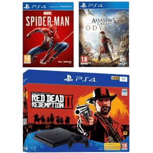 PS4 slim 1 to red dead redemption 2 spiderman assassin's creed odyssey