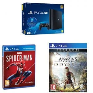 Pack PS4 Pro + Spiderman + Assassin's Creed Edition limitée copie