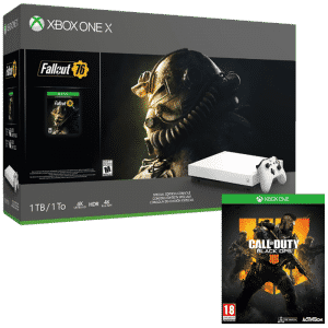 Xbox One X 1 To Fallout 76 Edition limitée Robot White + cod black ops 4 v2