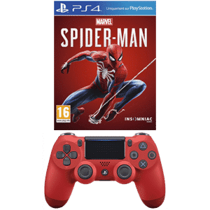 spiderman ps4 manette rouge
