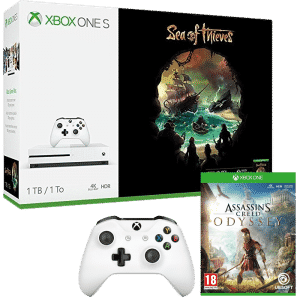 xbox one s 1to sea of thieves assassin's creed odyssey 2 manettes