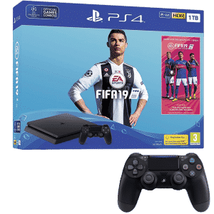 PS4-Slim-FIFA-19-Ultimate-Team-1-To-2 manettes noire