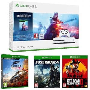 Xbox One S 1TB Battlefield V console + Red Dead Redemption + Forza Horizon 4 + Just Cause 4