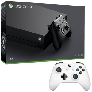 xbox one x 2 manettes blanche