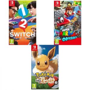 Pokemon Lets go Evoli + 1-2 Switch + Super Mario Odyssey