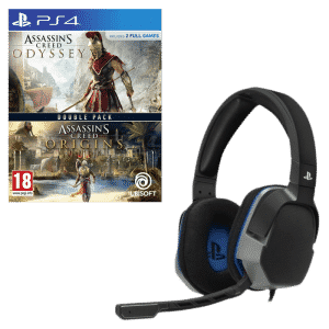 Double pack Assassin's Creed Origins Odyssey PS4 casque Afterglow LVL 3