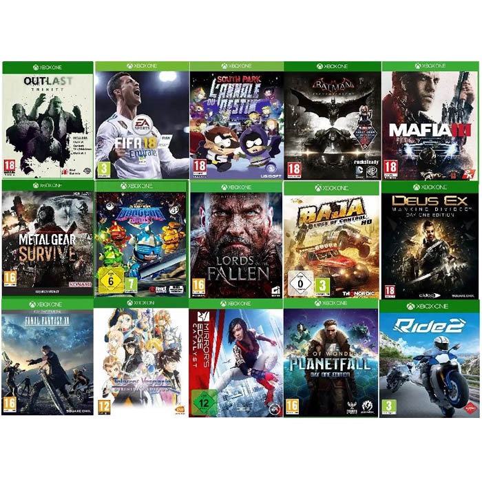 Pack de 15 jeux Xbox One en Promo