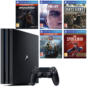 PS4 Pro 1To Noire Days Gone Detroit Become Human God of War SpiderMan GOTY Uncharted lost legacy ps hits