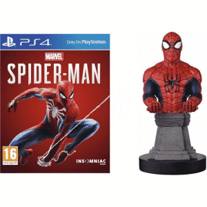 Spider-Man sur PS4 + figurine Spiderman support manette (20 cm)