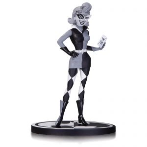 harley quinn figurine noir et blanc paul dini 18 cm