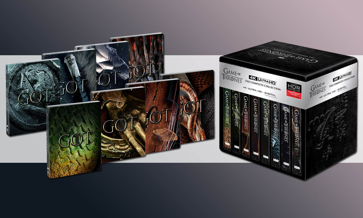 Nouveau coffret intégrale Game Of Thrones Blu-ray 4K Iron Anniversary