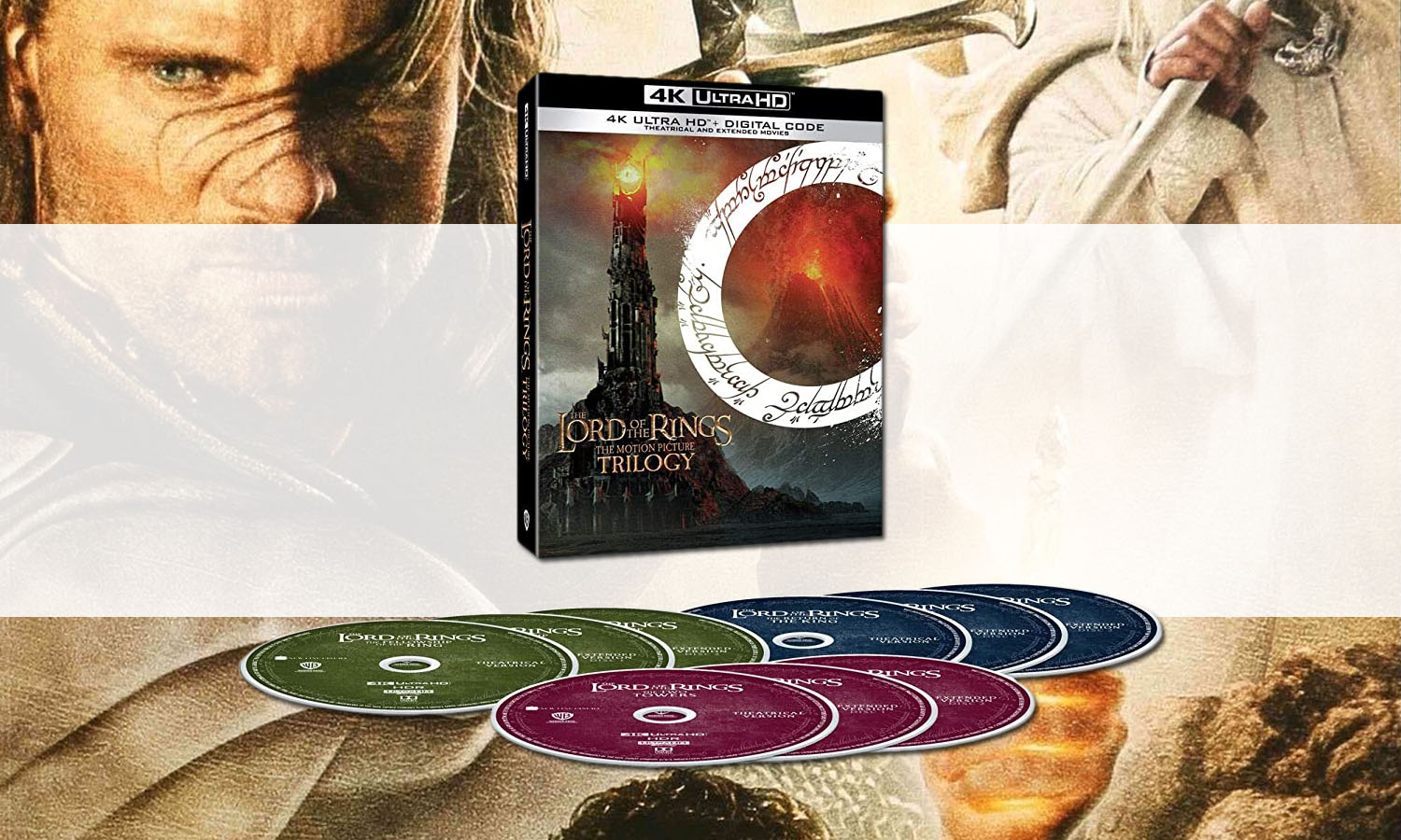 SLIDER Trilogie Seigneur des Anneaux en Blu Ray 4K edition standard us
