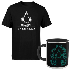 visuel produit lot t shirt assassin's creed valhalla avec mug