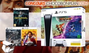 SLIDER concours chocobonplan juillet 2021 pack ratchet + 3 jeux yakuza demon souls returnal