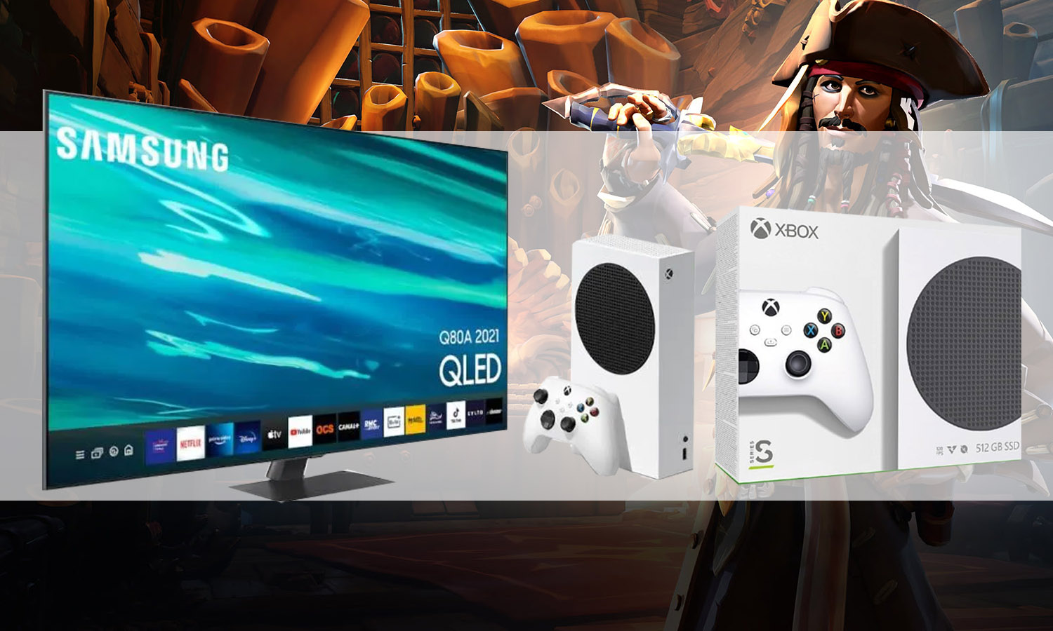 Pack SAMSUNG TV QLED (163cm) + Xbox Series S