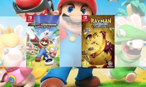 Pack 2 jeux Switch Mario lapins rayman legends visuel slider horizontal