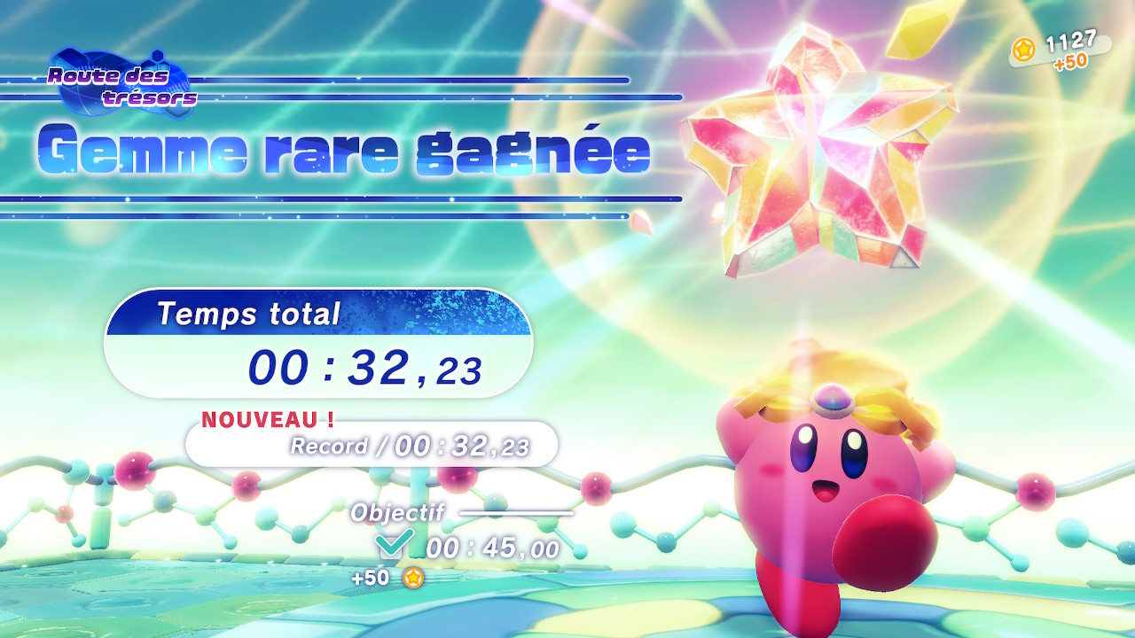 screenshot gemme rare à débloquer dans Kirby 