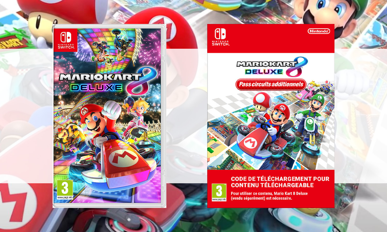 Pack Mario Kart 8 Deluxe et code DLC Switch visuel slider horizontal