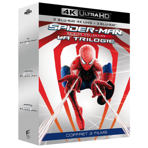spiderman blu ray 4k trilogie visuel produit