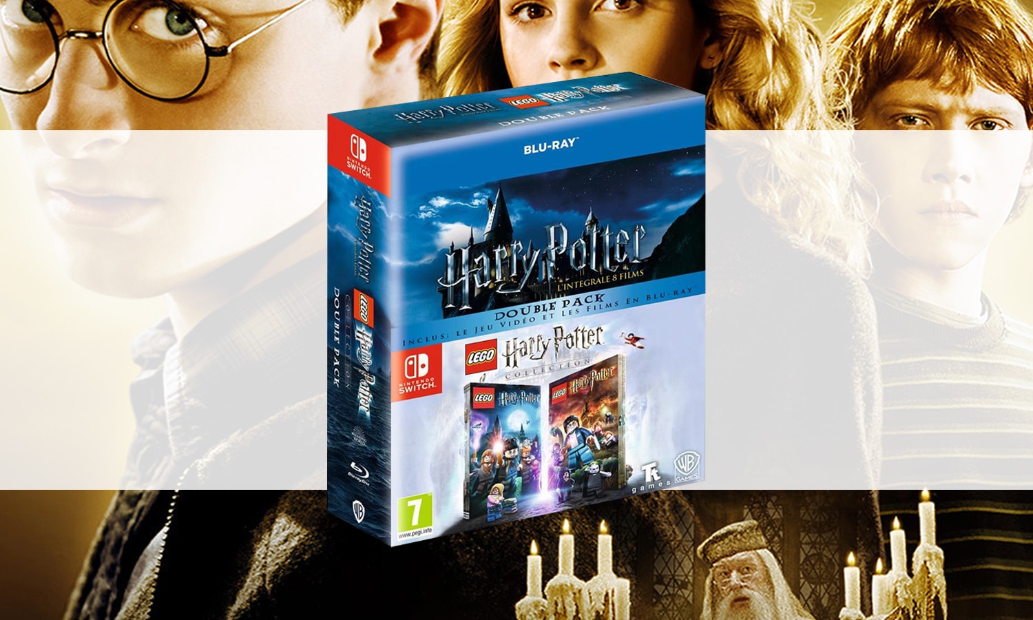 Double Pack 8 films + jeux Switch Harry Potter.