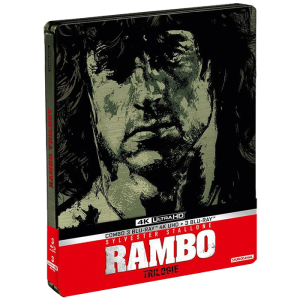 Trilogie Rambo en Blu-Ray 4K + Blu-Ray steelbook visuel-produit copie