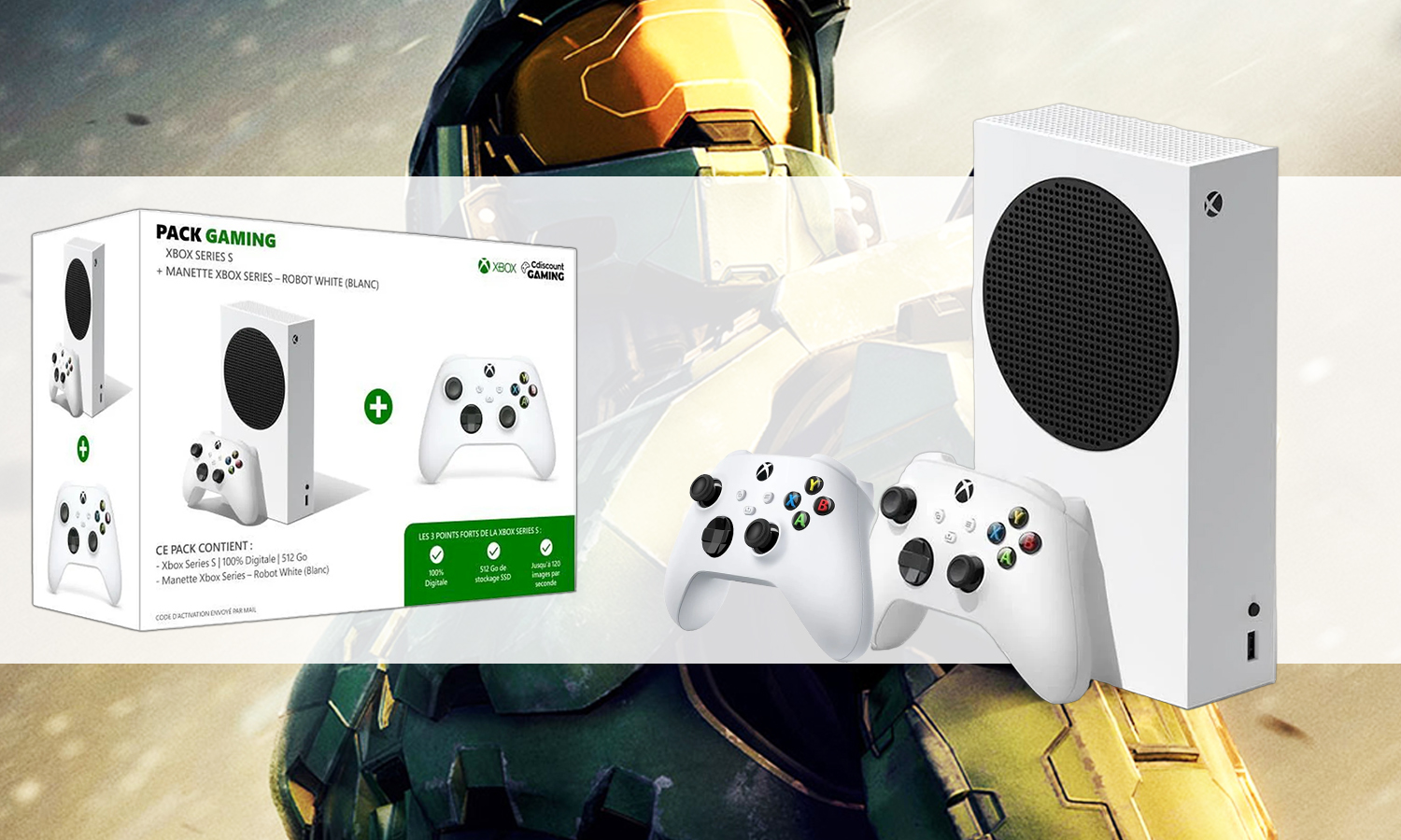 Pack Xbox : Console Xbox Series S - 512Go + 2ème manette Xbox