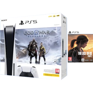 Pack Console Sony PS5 Standard God of War Ragnarök + the last of us visuel produit