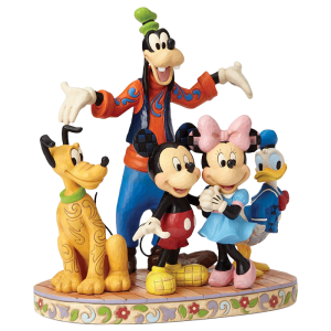 Figurine Enesco Disney Famille Dingo, Mickey, Minnie, Pluto et Donald