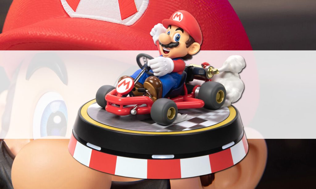 Figurine First 4 Figures – Mario Sur Son Kart – Edition Standard – Mario Kart