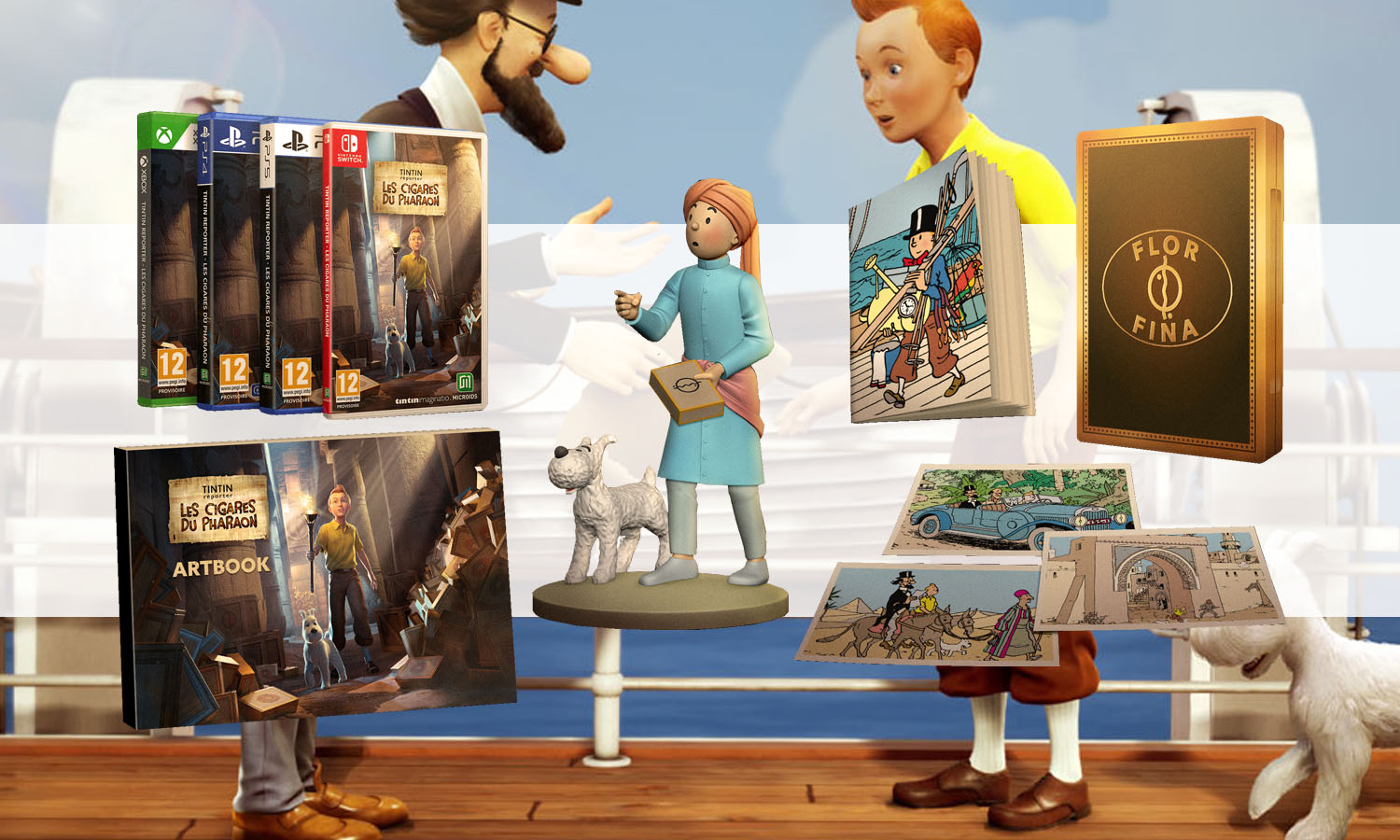 SLIDER Tintin Reporter Les Cigares du Pharaon Collector boites ps4 ps5 switch multi